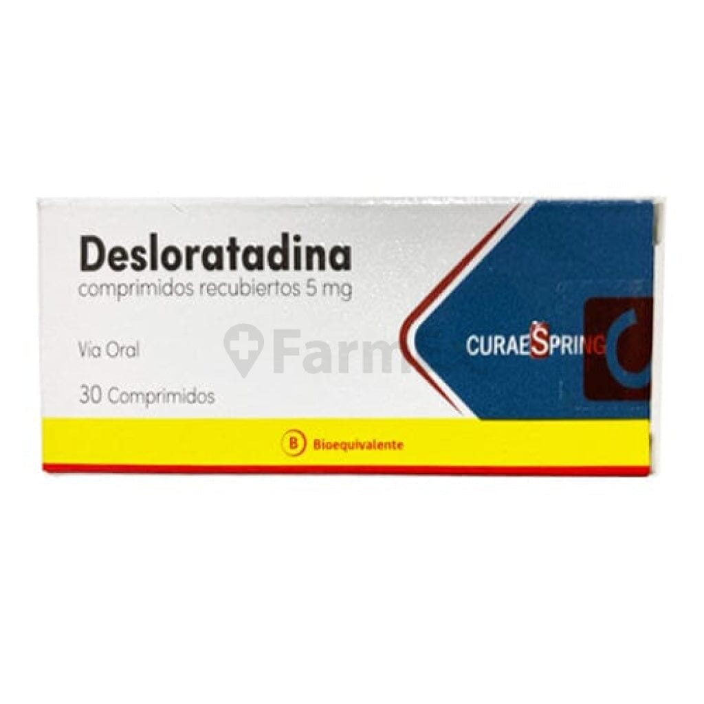 Desloratadina 5 mg x 30 comprimidos "Ley Cenabast" Farmex-Pluxee-Persistente